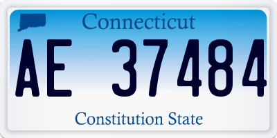 CT license plate AE37484