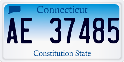 CT license plate AE37485