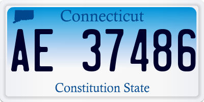 CT license plate AE37486