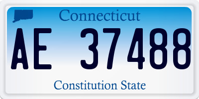 CT license plate AE37488