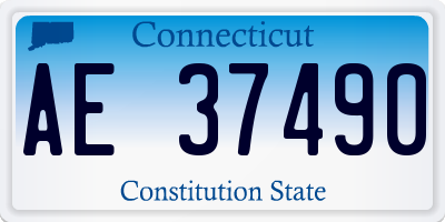 CT license plate AE37490
