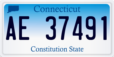 CT license plate AE37491