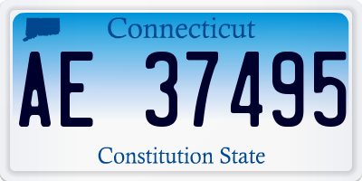 CT license plate AE37495