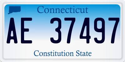 CT license plate AE37497
