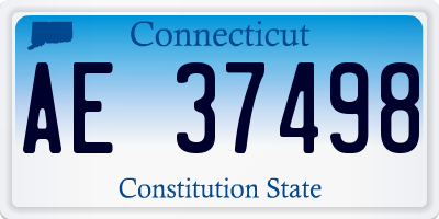 CT license plate AE37498