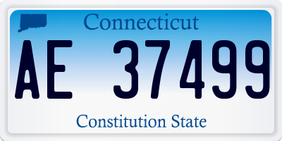 CT license plate AE37499