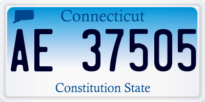 CT license plate AE37505