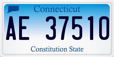 CT license plate AE37510