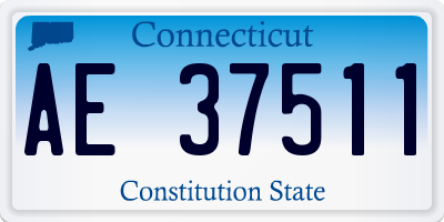 CT license plate AE37511