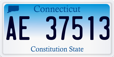 CT license plate AE37513