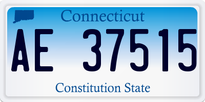 CT license plate AE37515