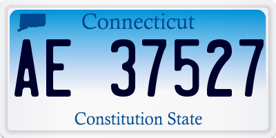 CT license plate AE37527