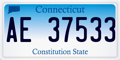 CT license plate AE37533