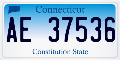 CT license plate AE37536