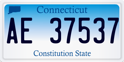 CT license plate AE37537