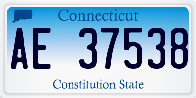 CT license plate AE37538
