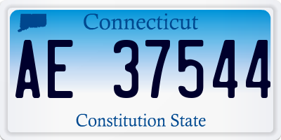 CT license plate AE37544