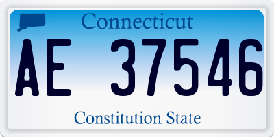 CT license plate AE37546