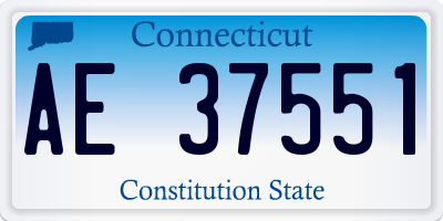 CT license plate AE37551