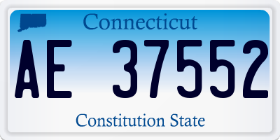 CT license plate AE37552