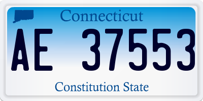 CT license plate AE37553