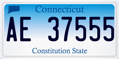CT license plate AE37555