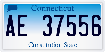 CT license plate AE37556
