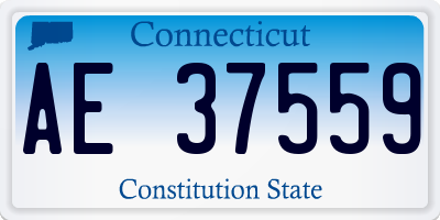 CT license plate AE37559