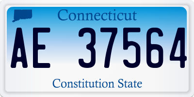 CT license plate AE37564