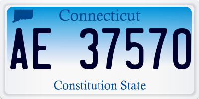 CT license plate AE37570