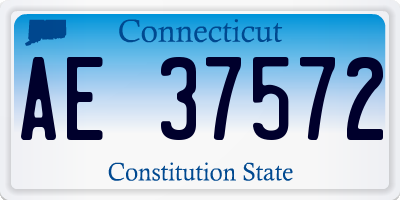 CT license plate AE37572