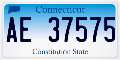 CT license plate AE37575