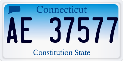 CT license plate AE37577