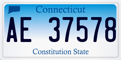 CT license plate AE37578