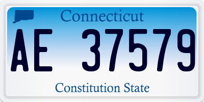 CT license plate AE37579