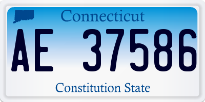 CT license plate AE37586