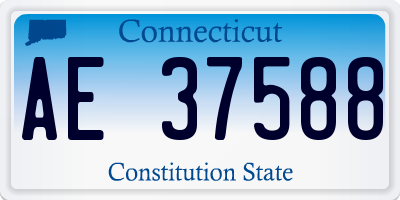 CT license plate AE37588