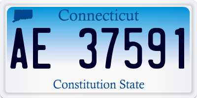 CT license plate AE37591