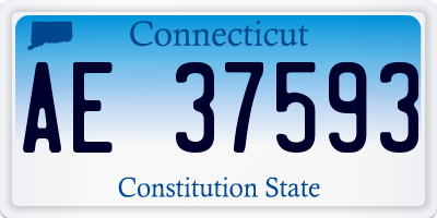 CT license plate AE37593