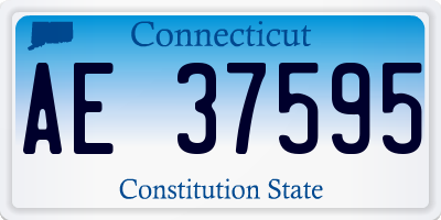 CT license plate AE37595