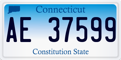 CT license plate AE37599