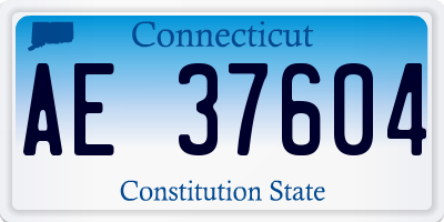 CT license plate AE37604