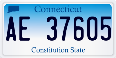 CT license plate AE37605