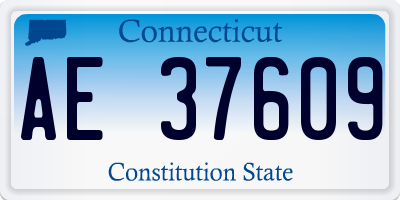 CT license plate AE37609
