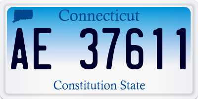 CT license plate AE37611