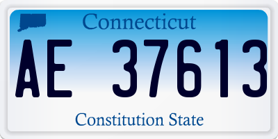 CT license plate AE37613