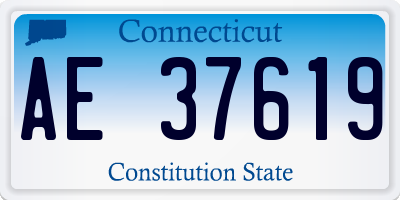 CT license plate AE37619