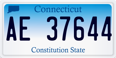 CT license plate AE37644