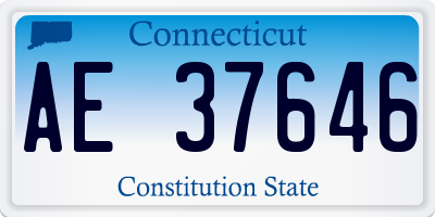 CT license plate AE37646
