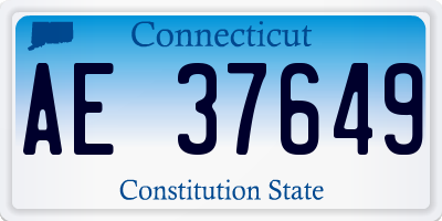 CT license plate AE37649